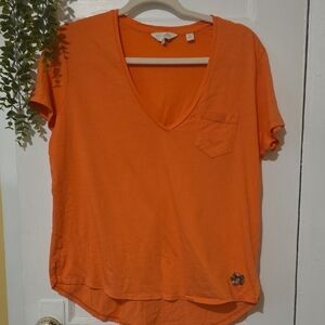 Ted Baker London Bright Orange V-Neck Tee